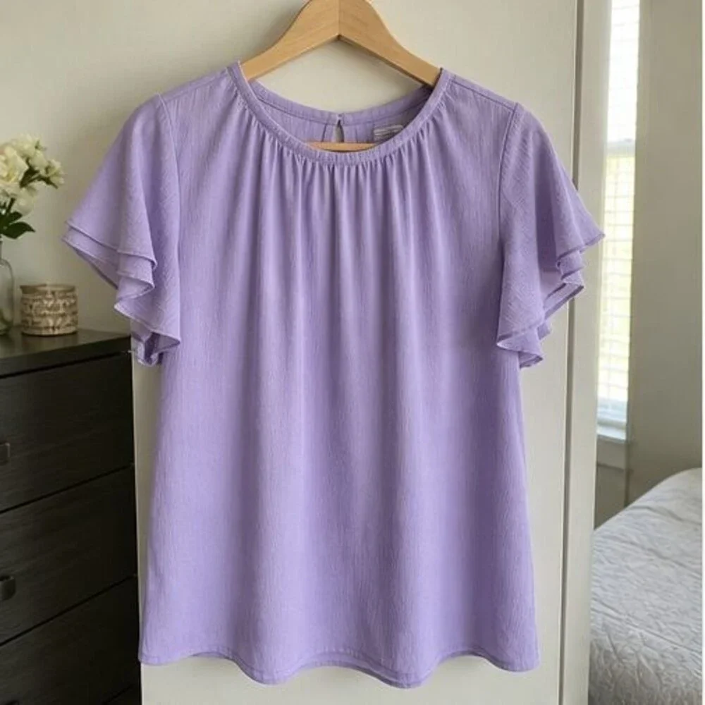 Olive Ruffle Blouse
